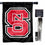 College Flags & Banners Co. NC State Wolfpack Black Banner Flag with Flag Pole Set