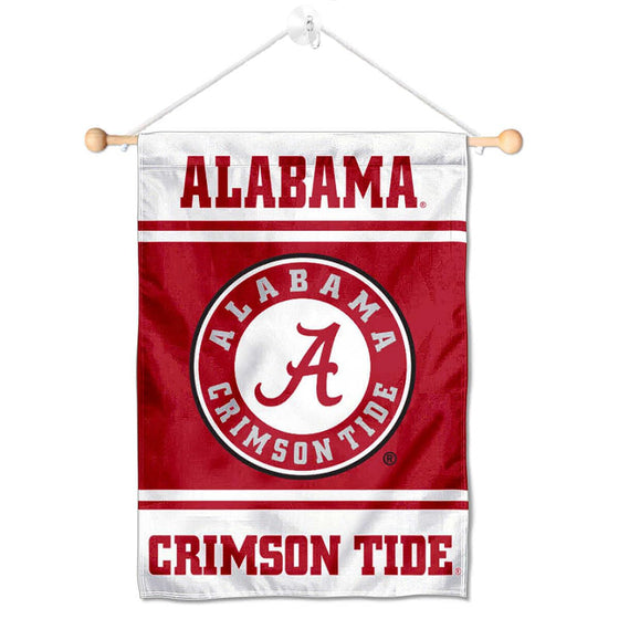 College Flags & Banners Co. Alabama Crimson Tide Window Wall Banner Hanging Flag with Suction Cup