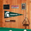 College Flags & Banners Co. Michigan State Spartans Pennant Flag and Wall Tack Mount Pads