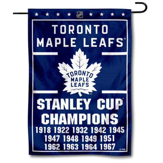 WinCraft Toronto Maple Leafs 13 Time Stanley Cup Champions Double Sided Garden Flag