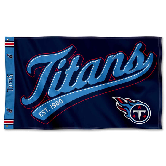 WinCraft Tennessee Titans Script Logo Premium Flag