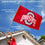 College Flags & Banners Co. Ohio State Buckeyes Athletic Flag with Pole and Bracket Kit