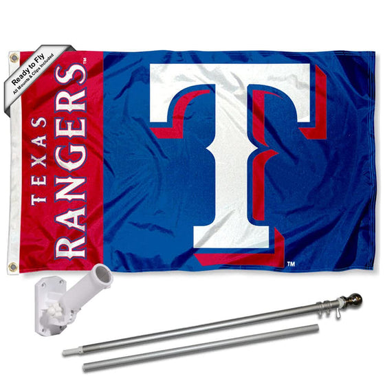 WinCraft Texas Rangers Flag Pole and Bracket Set