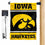 Iowa Hawkeyes Garden Flag and Mailbox Post Pole Mount Holder Set