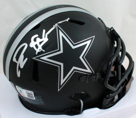 Deion Sanders Autographed Cowboys Eclipse Speed Mini Helmet-Beckett W Hologram Silver