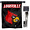 College Flags & Banners Co. Louisville Cardinals Banner Flag with Flag Pole Set