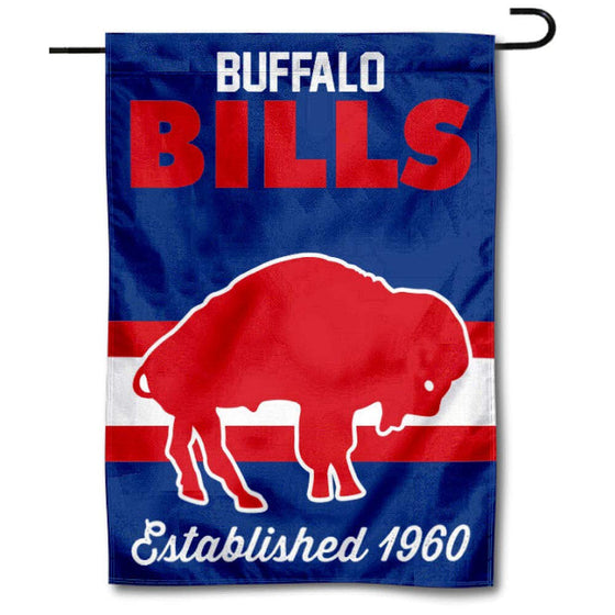 WinCraft Buffalo Bills Throwback Retro Vintage Double Sided Garden Flag