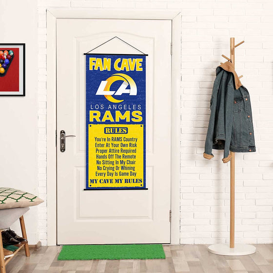 WinCraft Los Angeles Rams Man Cave Fan Banner Wall Door Scroll