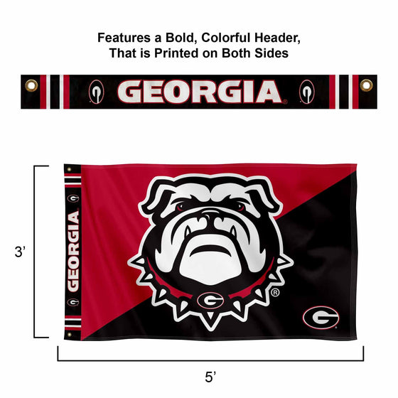 College Flags & Banners Co. Georgia Bulldogs Bold Logo Premium Flag