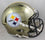 James Conner Autographed Pitt Steelers F/S Chrome Helmet- Beckett W Auth *Yellow