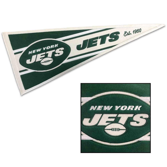 WinCraft New York Jets Embroidered and Sewn Pennant