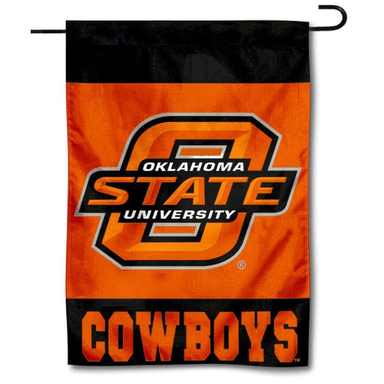 College Flags & Banners Co. Oklahoma State Cowboys Garden and USA Flag Stand Pole Holder Set