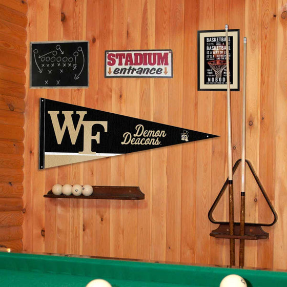 College Flags & Banners Co. Wake Forest Demon Deacons Pennant Flag and Wall Tack Mount Pads