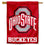 Ohio State Buckeyes Athletic Logo House Flag Banner