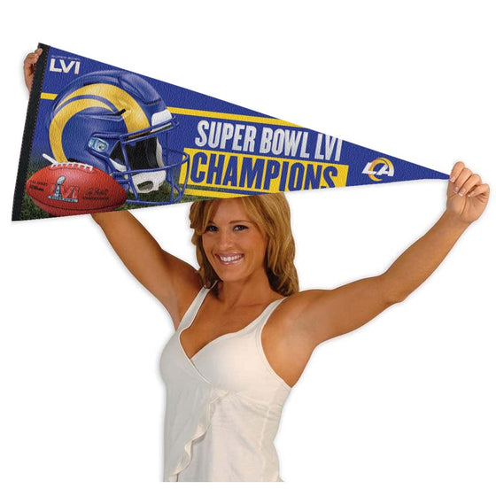 WinCraft LA Rams 2022 Super Bowl LVI Champions Full Size Large Pennant