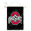 College Flags & Banners Co. Ohio State Buckeyes Black Window Wall Banner Hanging Flag with Suction Cup