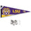 College Flags & Banners Co. Louisiana State LSU Tigers Pennant Flag and Wall Tack Mount Pads