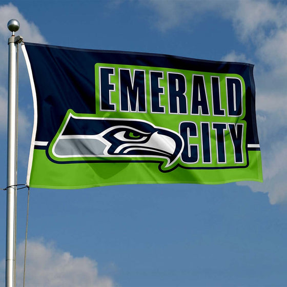 WinCraft Seattle Seahawks Emerald City 3x5 Outdoor Flag