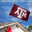 College Flags & Banners Co. Texas A&M Aggies Beveled Flag with Pole and Bracket Kit