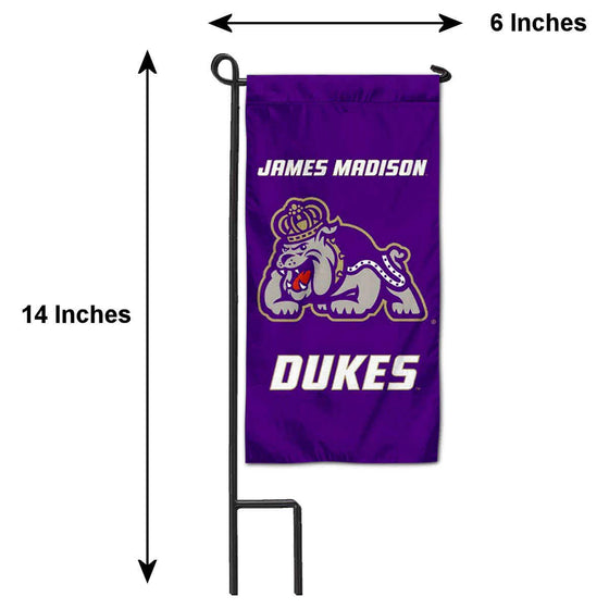 College Flags & Banners Co. James Madison Dukes Mini Garden and Flower Pot Flag Topper