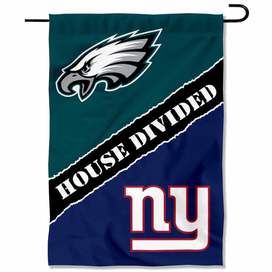 WinCraft House Divided Eagles and Giants Double Sided Garden Flag