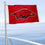 College Flags & Banners Co. Arkansas Razorbacks Boat and Nautical Flag