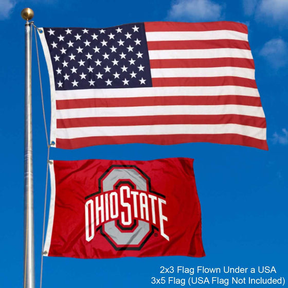 College Flags & Banners Co. Ohio State Buckeyes 2x3 Foot Flag