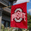 Ohio State Buckeyes Red Athletic Logo Double Sided House Banner Flag