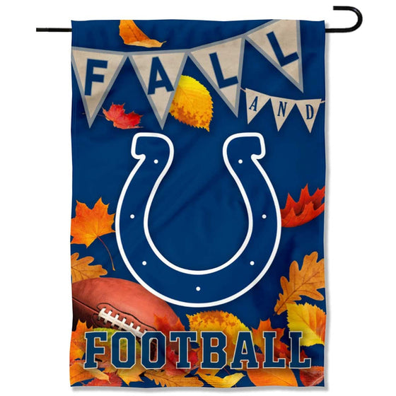 WinCraft Indianapolis Colts Fall Leaves Decorative Football Garden Flag Double Sided Banner