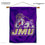 College Flags & Banners Co. James Madison Dukes New Logo Double Sided House Flag and Wood Banner Pole Set