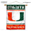 College Flags & Banners Co. Miami Hurricanes Double Sided Banner and Wood Pole Set