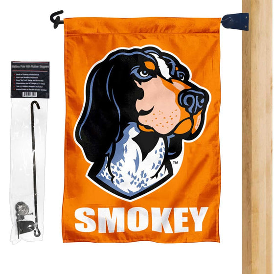 College Flags & Banners Co. Tennessee Volunteers Smokey Garden Flag and Mailbox Post Pole Mount Holder Set