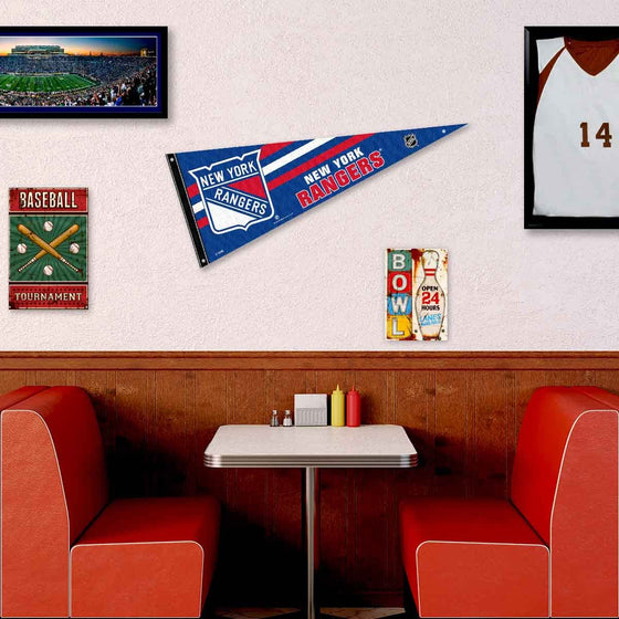 New York Rangers Pennant Flag and Wall Tack Pads Mounts