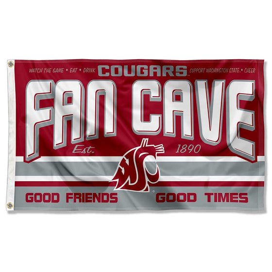 Washington State Cougars Fan Man Cave Banner Flag