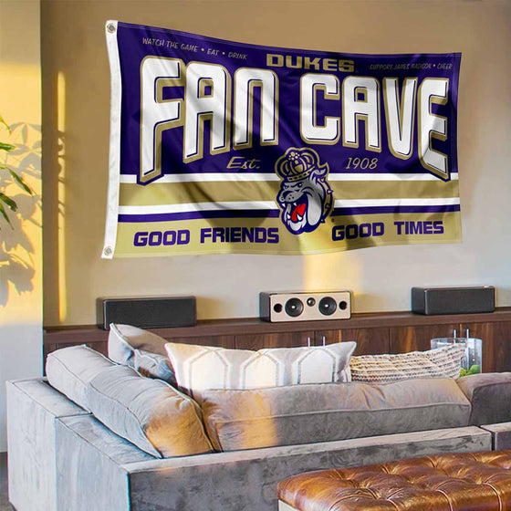 James Madison Dukes Fan Man Cave Banner Flag