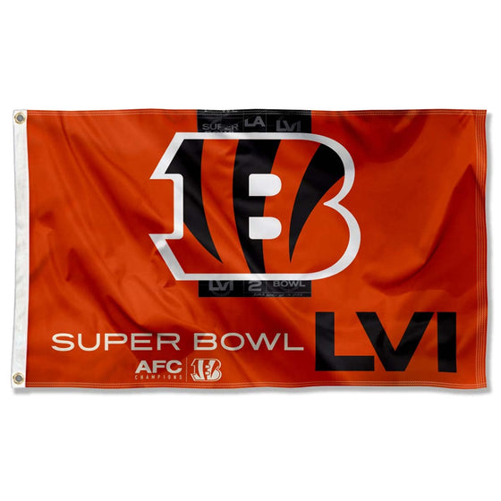 Cincinnati Bengals AFC Super Bowl LVI Bound 3x5 Flag