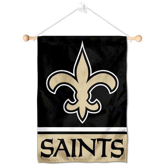 New Orleans Saints Banner Window Wall Hanging Flag with Suction Cup