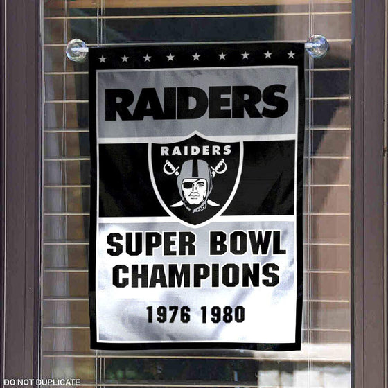 WinCraft Las Vegas Raiders 2 Time Super Bowl Champions Double Sided Garden Flag