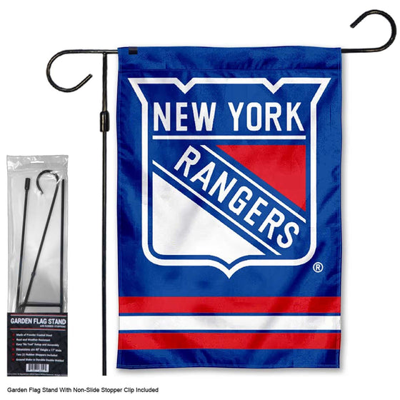 WinCraft New York Rangers Garden Flag and Pole Stand Mount Holder