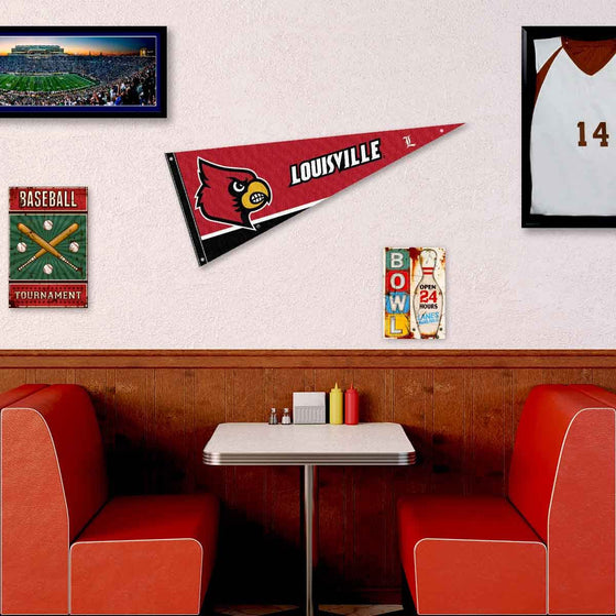 College Flags & Banners Co. Louisville Cardinals Pennant Flag and Wall Tack Mount Pads