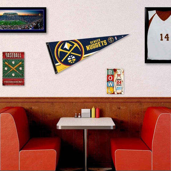 Denver Nuggets Pennant Flag and Wall Tack Pads Mounts