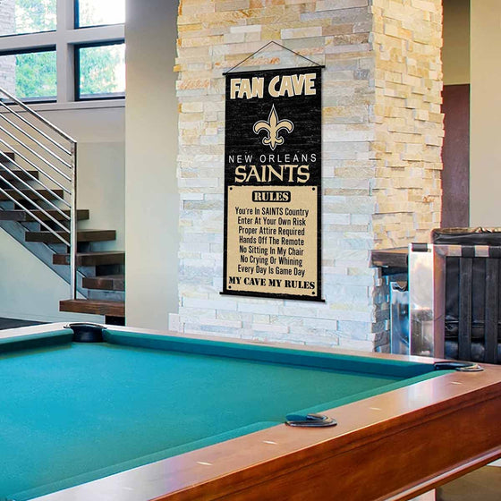 WinCraft New Orleans Saints Man Cave Fan Banner Wall Door Scroll