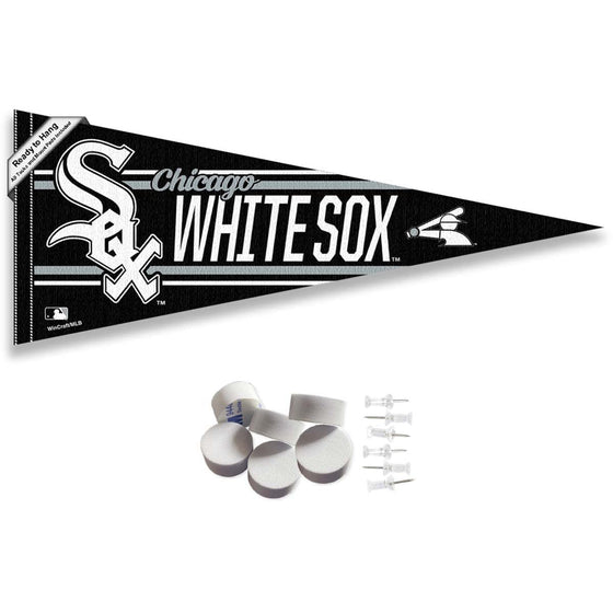 Chicago White Sox Pennant Banner and Wall Tack Pads