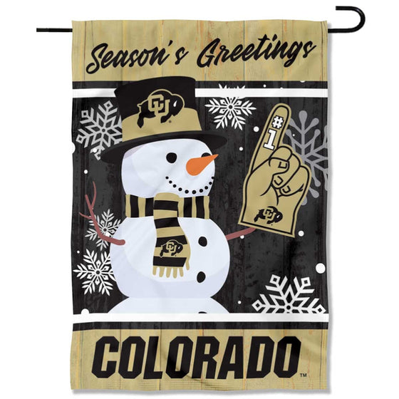 Colorado Buffaloes Holiday Winter Snow Garden Banner Flag