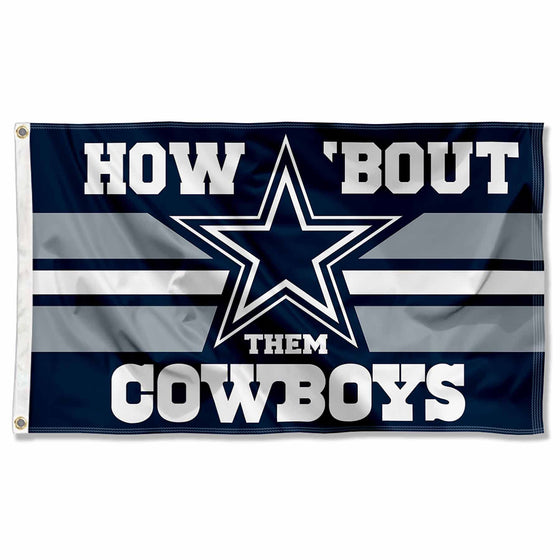 WinCraft Dallas Cowboys How Bout Them Cowboys Flag Outdoor Indoor 3x5 Foot Banner