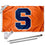 College Flags & Banners Co. Syracuse Orange Block S Flag with Pole and Bracket Complete Set