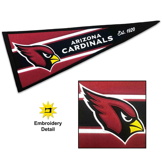 WinCraft Arizona Cardinals Embroidered and Sewn Pennant