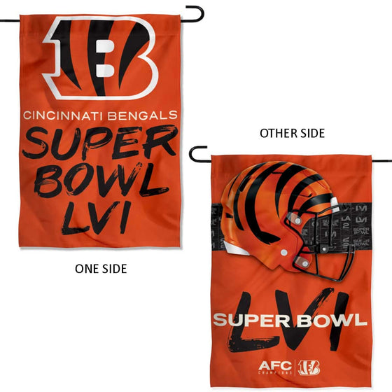 Cincinnati Bengals AFC Champions Super Bowl LVI Double Sided Garden Banner Flag