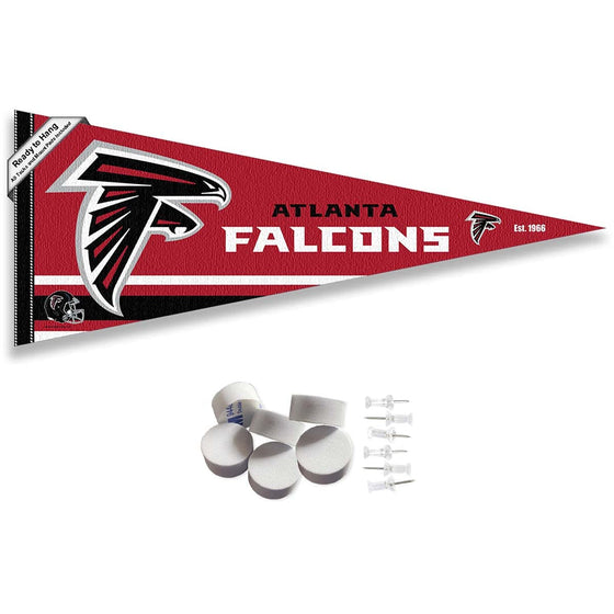 Atlanta Falcons Pennant Banner and Wall Tack Pads