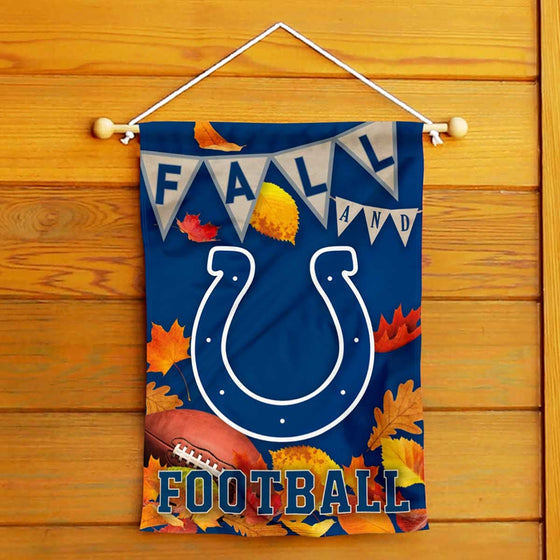 WinCraft Indianapolis Colts Fall Leaves Decorative Football Garden Flag Double Sided Banner